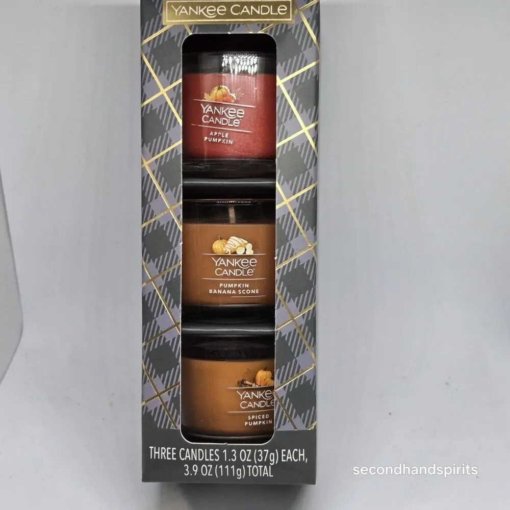 2 Boxes Of 3 Yankee Candle Minis Pumpkin Season Gift Set